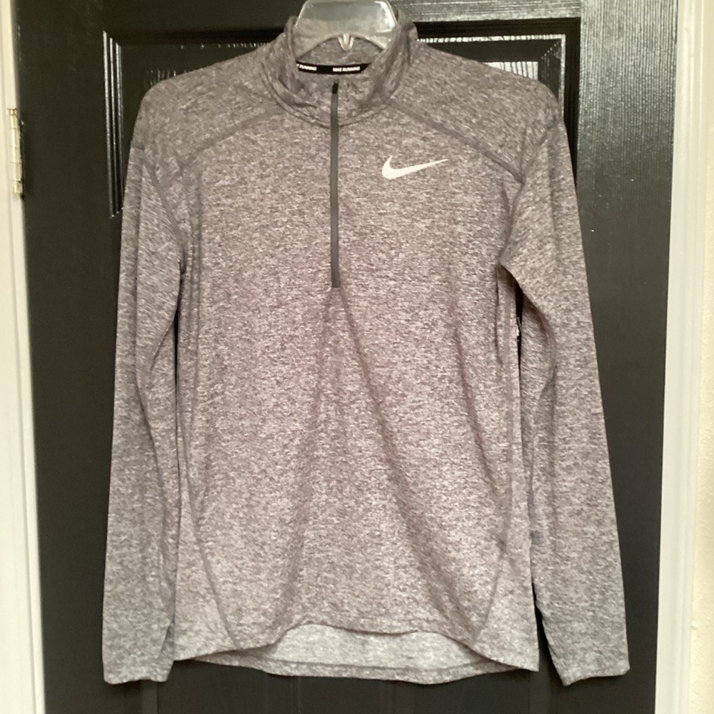 Nike Heather Gray Quarter-Zip Top, dri-fit, size S. 305